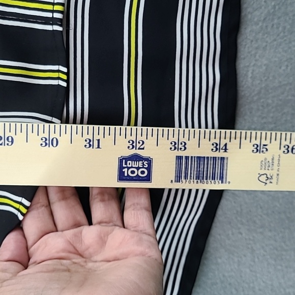 WORTHINGTON Women's Black White Yellow Sleeveless Hi-Low Tunic Top - Size Small - Picture 12 of 13